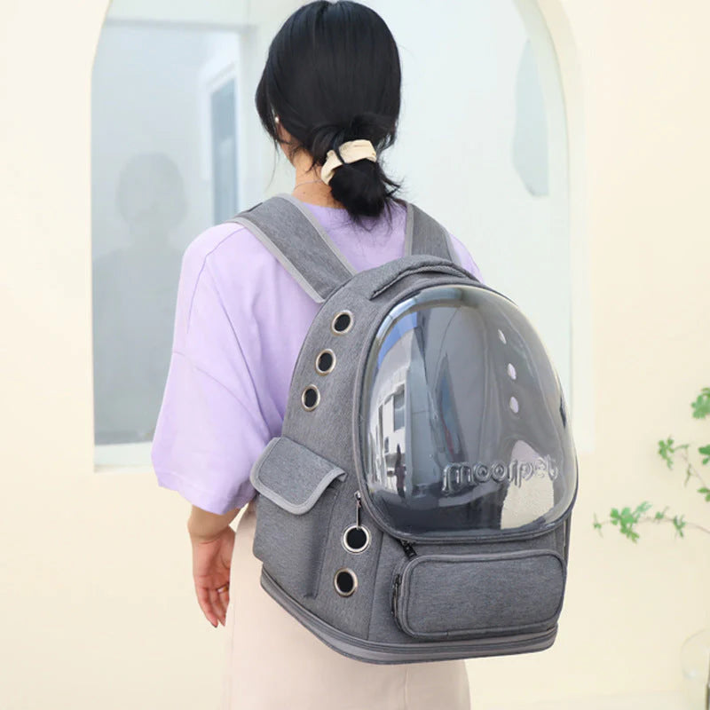 Spacious Pet Carrier with Ventilation System & Water Resistant Design(Black)