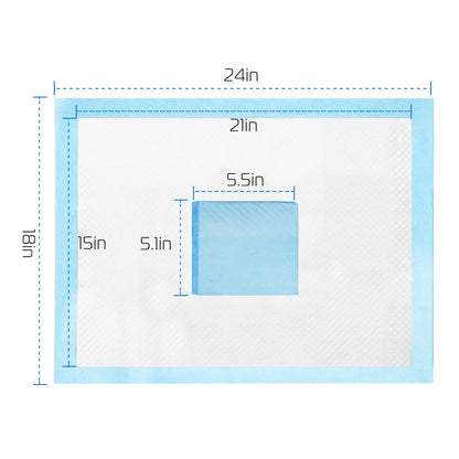 50Pcs per Set Dog Training Pads Puppy Pee Pads Cat Wee Mats Potty-Train 24In X 18In M