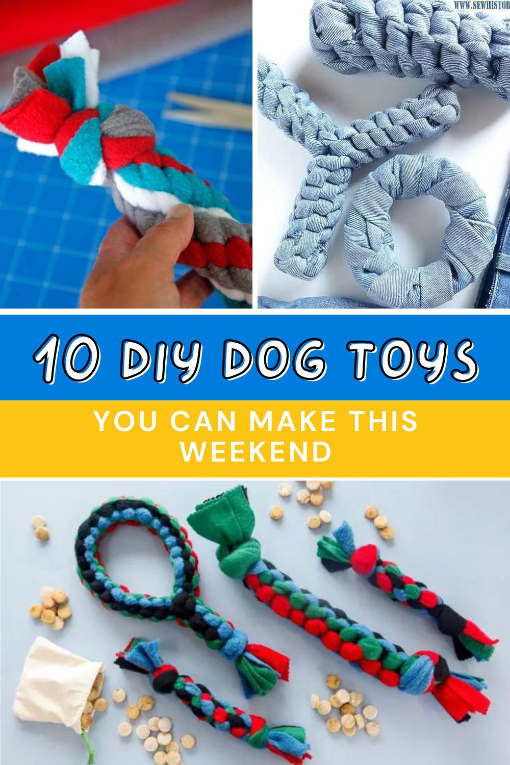 Treat your furry friend to some fun without breaking the bank! 🐾 Learn how to make 10 awesome DIY dog toys at home with items you already have. These budget-friendly ideas will keep your dog entertained and happy! 🛠️🐕 #FunForDogs #DIYDogToys #BudgetDogToys

