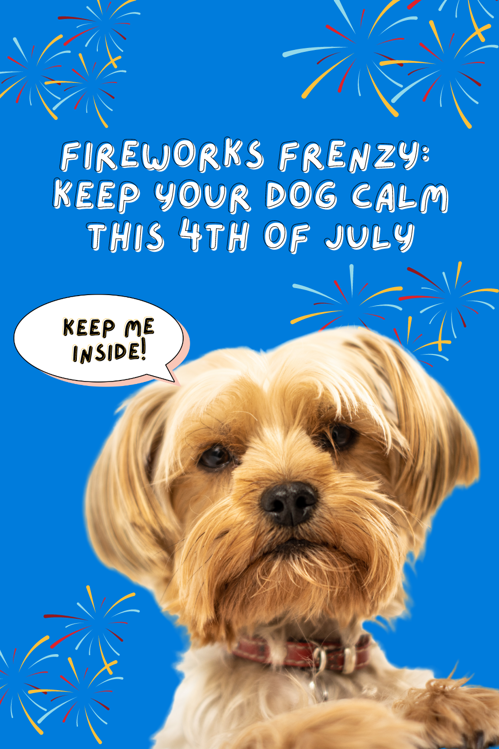 Keep your dog calm and happy during the 4th of July fireworks with these must-know tips! 🐕💕 Learn how to create a safe space and use calming methods to reduce their fear. Enjoy a stress-free Independence Day together! #DogSafety #4thofJuly #IndependenceDay #FireworksFear

