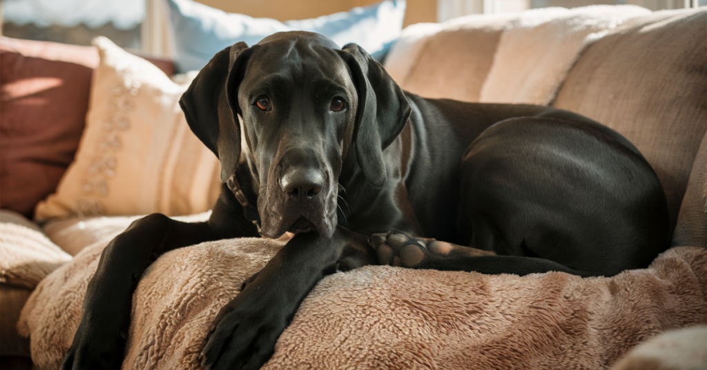 Kevin, the world's tallest dog, loves his naps and the couch 🛋️💤. Just don't bring out the vacuum – it's his worst nightmare! 🧼😱